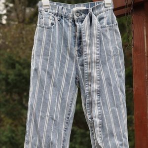 Pacsun striped blue straight jean